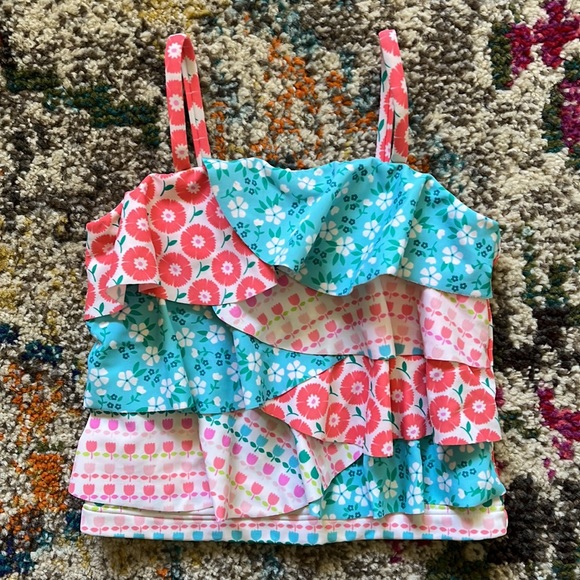 Tommy Bahama Two Piece Bathing Suit Toddler Floral Tankini Kids Bikini Set Sz 2T - Picture 4 of 14